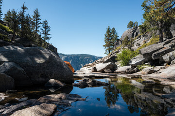 Top of Yosemite Falls in Summer