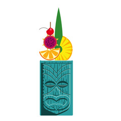 Fototapeta premium Tiki mug tropical cocktails