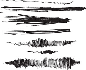 Fototapeta premium Black hand drawn artistic ink brush stroke, grunge paint texture splatter vector