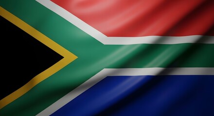 Obraz premium The south african flag a symbol of unity and diversity
