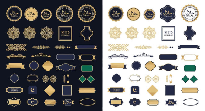 Collection of Luxury Gold and Black Badges.