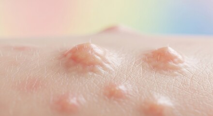 Fototapeta premium Close-up of Human Skin with Blemishes.