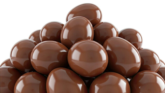 Pile of Chocolate Easter Eggs