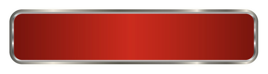 Fototapeta premium Red Gradient Button with Silver Border