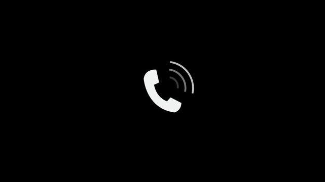 Incoming call notification icon for phone communication alert. Call signal indicator for voice connection and ringing activity. Communication symbol for contact, calling, and phone interaction.
