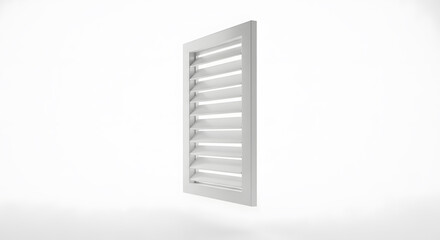 Louvered Shutter: Capturing a pristine white louvered shutter, ideal for interior design or architectural concepts.