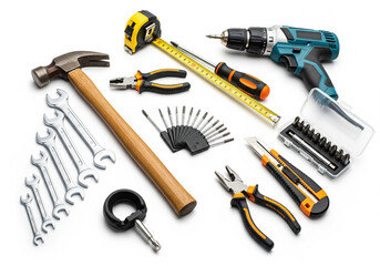 Fototapeta premium Many Tools on white background