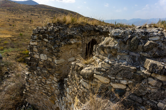 Medieval Askeran Frotress, built in 1751, located in the Askeran village of Azerbaijan as seen on October 2025.