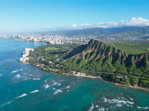 Honolulu Oahu Hawaii - Koko Head mountain and beach