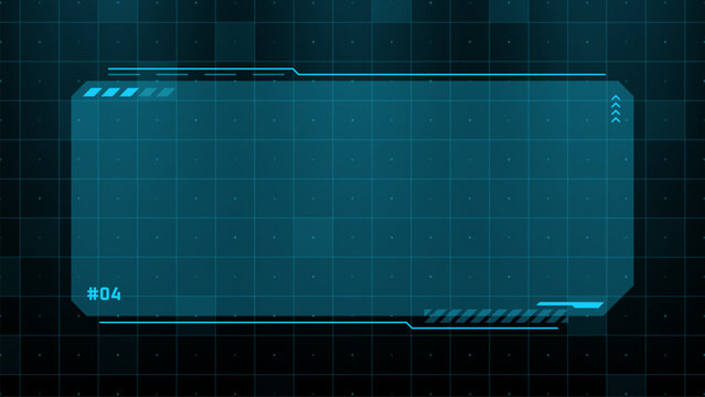 Blue futuristic interface element data screen. Abstract digital hud for technology presentation background and graphic display.