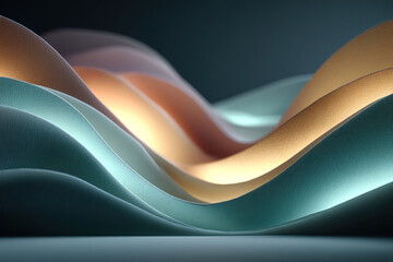 Obraz premium An abstract background with smooth, wavy shapes and soft gradients. 