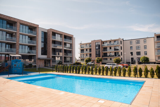 Modern Apartment Buildings With Pool