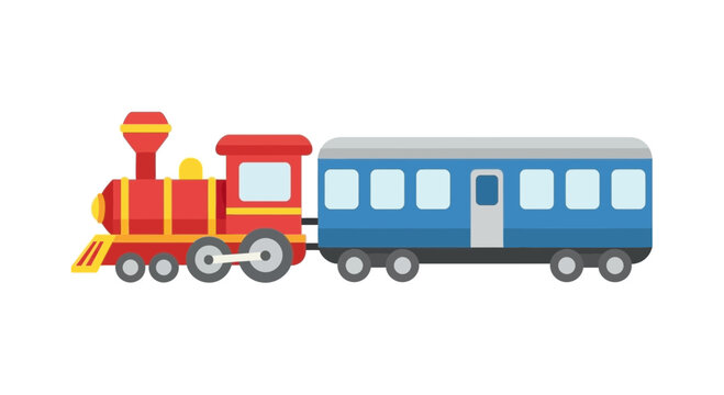 Indian Vector Illustration of Train Journey through Vibrant India Landscape