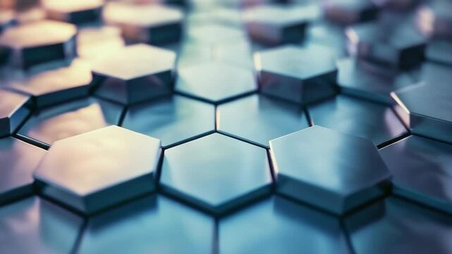 A close-up view of a hexagonal pattern.