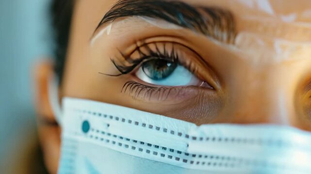 Person in medical setting, possibly anesthetized during an operation with medical equipment and tubes around them.