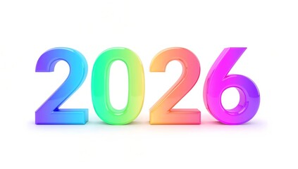 The vibrant numbers 2026 stand out, promising a colorful future