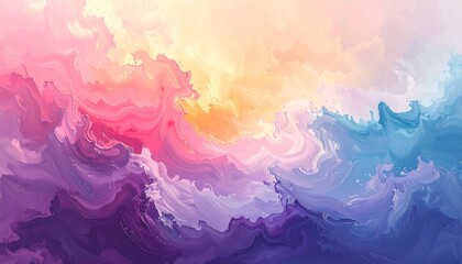 Vibrant Abstract Colorful Clouds with Soft Gradient Hues.