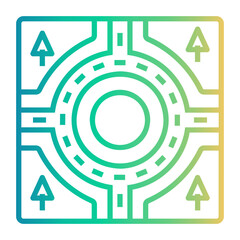 Obraz premium city park Line Gradient Icon