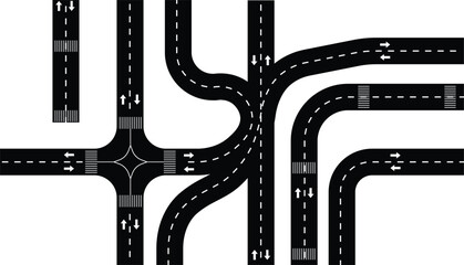 Road transport heavy city area design templet
