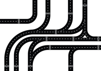 Outside Road transport heavy city area design templet