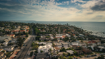 Drone photo of Expensive homes and mansions in La Jolla, California