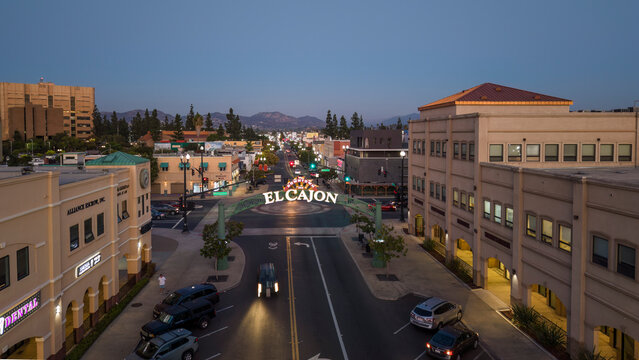 Neon Sign and city of El Cajon, California. 