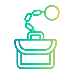 Obraz premium workaholic Line Gradient Icon