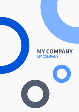 abstract blue circle logo yuz