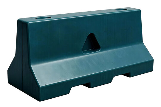 Green plastic traffic barrier designed for road safety, traffic control, and infrastructure protection. Ideal for roadwork, construction sites, and traffic management.