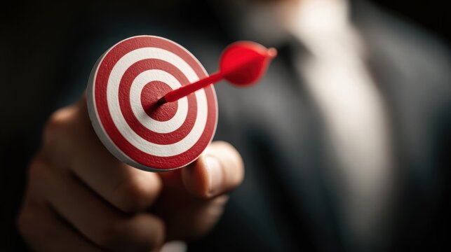 set goals for work. dart aiming at the target center business. goal, aiming marketing target metaphor, Succeed dart board, defines objectives, success investment ideas, winner, Generate by AI