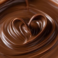 ハート形の光沢のあるガナッシュクリーム