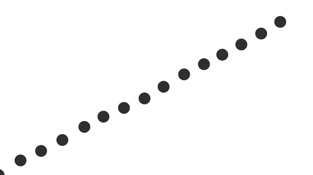 A loading page or animation where circles appear and disappear diagonally, simulating the loading of a file or information.