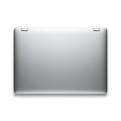 Sleek Modern Silver Laptop Computer Isolated on White Background
