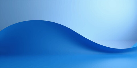 Obraz premium Blue abstract wave background featuring artistic vector lines and a gradient light curve design for a modern business wallpaper texture