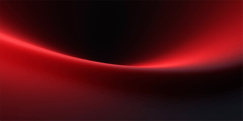 A vibrant red abstract background features flowing digital waves and glowing light rays that create a dynamic energy pattern across a dark textured space © hossain