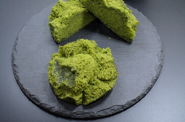 少し珍しい抹茶蒸しまん