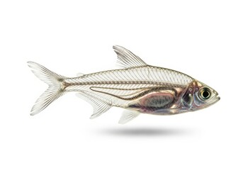 fresh fish on a white background