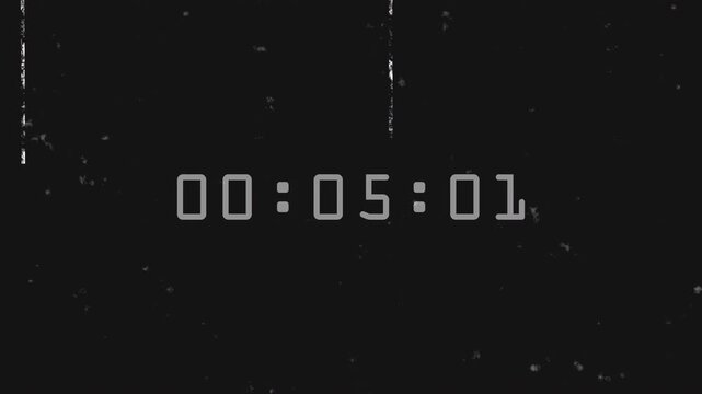 Vintage Film Timecode Counter Counting Up with Analog Film Grain Texture