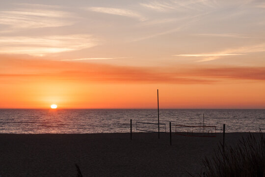Sunset at the beach, Praia de Esmoriz, Portugal