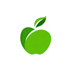A vibrant, green fruit, reminiscent of a crisp apple, with a detailed leaf on a black backdrop