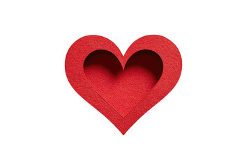 Obraz premium A vibrant red heart cutout layered within another, set against a stark black background