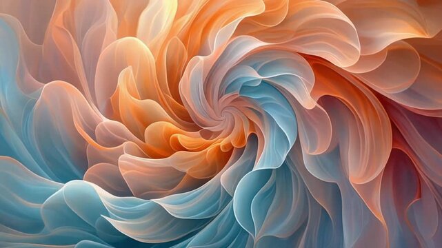 Abstract fractal pattern soft colors digital art flowing background