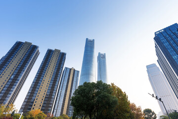 Obraz premium Daytime shot of the city skyline