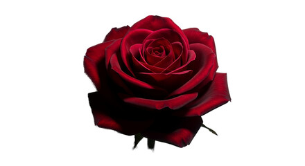 Red Rose Isolated Transparent Background Realistic Photo