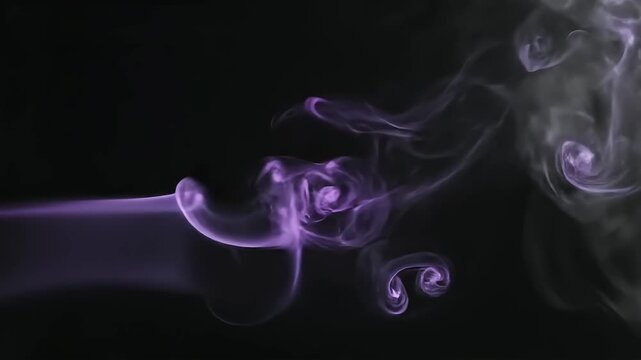 Ethereal Purple and White Smoke Swirls - Abstract Art for Mystical Concepts Spiritual Themes or Creative Backgrounds with a Dreamy Aesthetic