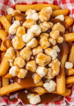 Authentic Canadian Poutine with Cheese Curds and Gravy