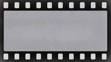 Obraz premium retro film strip overlay with empty center frame and smooth vignette edges, minimal movie matte border, high resolution transparent design