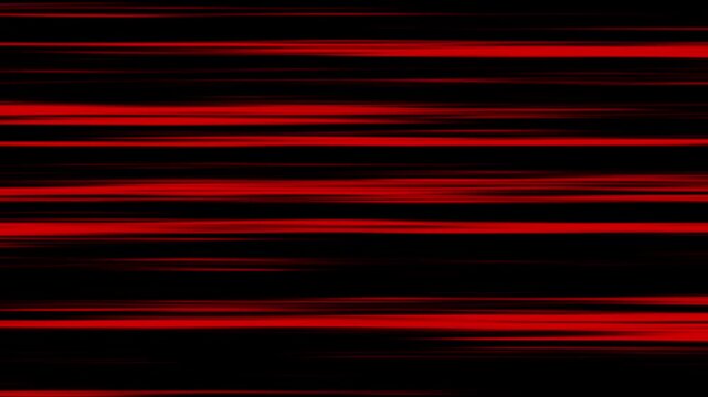 Speed line animation effect for overlay. Horizontal Speed Lines loopable moving animation. Fast Speed line Loop Black and red Horizontal.