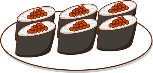 Ikura Maki Sushi Roll © kuncirangin