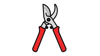 Red handled wire cutters on white.
